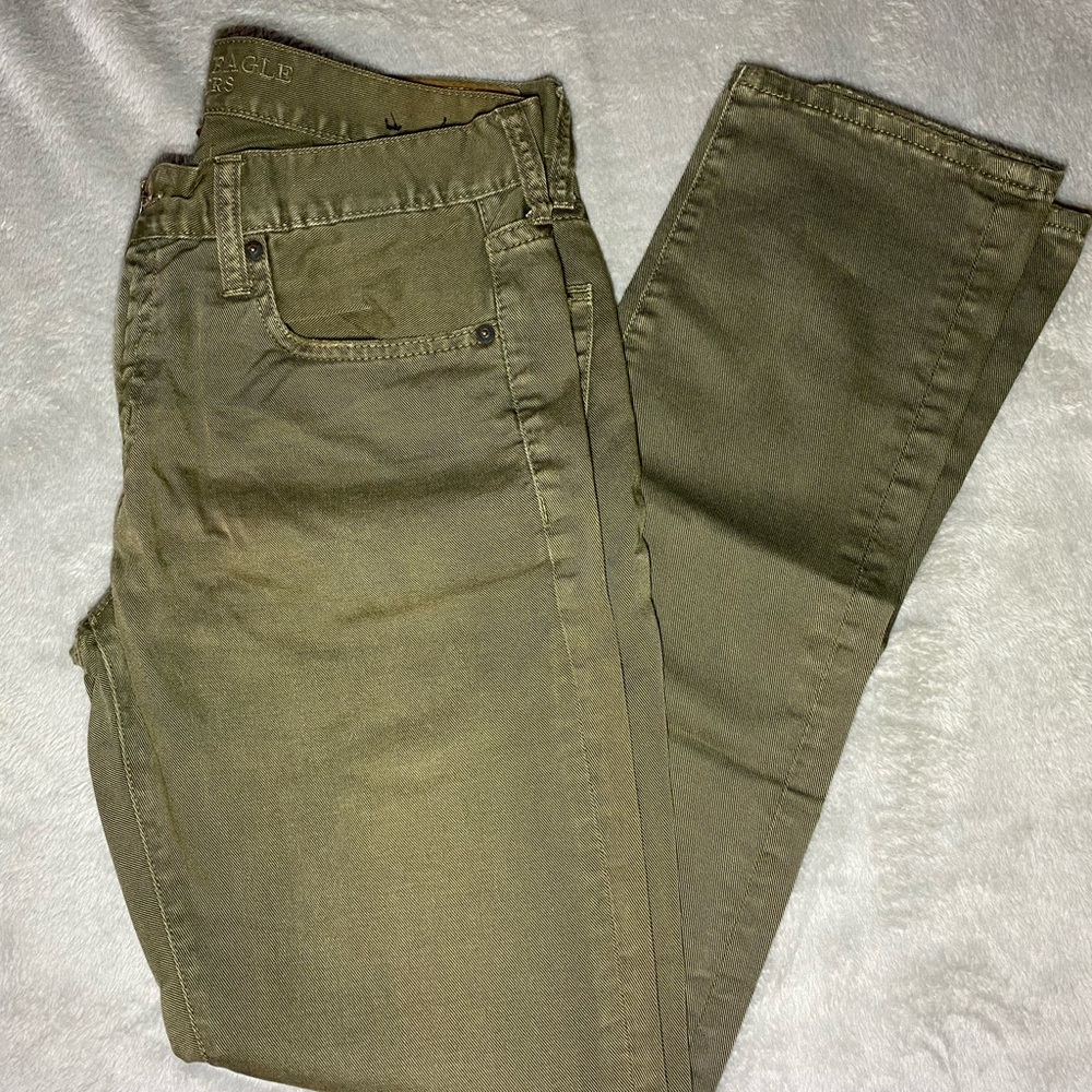 American Eagle Outfitters Core Flex  Olive Denim Jeans